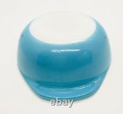 Extremely Rare HTF Pyrex Blue 080 Mini Casserole With Lid