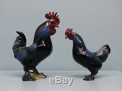 Extremely Rare Hagen Renaker Blue DW Banty Chickens