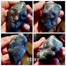 Extremely Rare Haunting Iron Age Celtic Teutates Head Totem'The Blue Man'