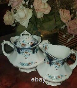 Extremely Rare J&G Meakin 1890 Sugar Bowl Withlid And Creamer Mint Condition