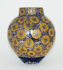 Extremely Rare Japanese Enameled Glass Vase Pictured In Book (PIB)