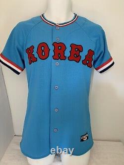 Extremely Rare Korea Y. M. Choi Team Baseball Jersey Blue Boys Size Very Nice