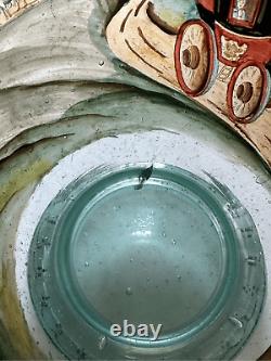 Extremely Rare Ludwig Moser Hand Blown, Hand Painted Enamel Bowl
