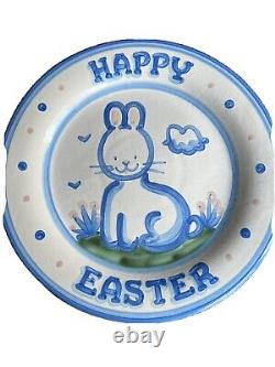 Extremely Rare M A Hadley Pottery Happy Easter 13 Inch Platter