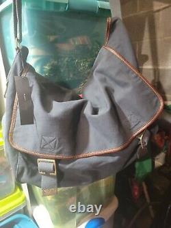 Extremely Rare MARC JACOBS Blue Canvas / Brown Leather Trim Messenger Bag NWT