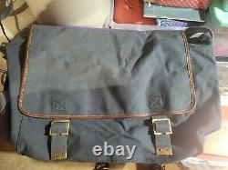 Extremely Rare MARC JACOBS Blue Canvas / Brown Leather Trim Messenger Bag NWT
