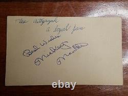 Extremely Rare Mickey Mantle Signed GPC, May 1955 Autograph, Bold Blue Ballpoint