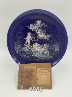 Extremely Rare Museum LIMOGES Plate 1886year Hand painted has old Certificate
