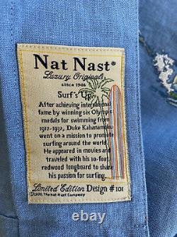 Extremely Rare Nat Nast Duke Kahanamoku surfs up Shirt Mens XL Embroidered