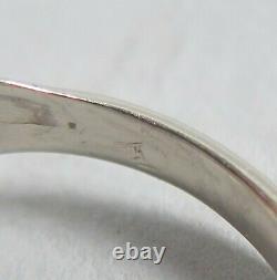 Extremely Rare Navy WAVES 14k White Gold Ring with3 Sapphires Size 5.75