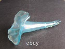 Extremely Rare Northwood Ice Blue Wide Panel Epergne Side Carnival Glass Lily