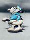 Extremely Rare Old Vintage Navajo Donald Duck Turquoise Sterling Silver Ring