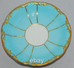 Extremely Rare Paragon Robins Egg Blue/gold Floral Teacup And Saucer Set