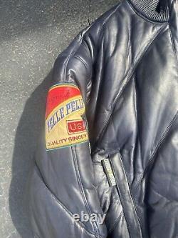 Extremely Rare Pelle Pelle Bomber Leather Jacket Size 42