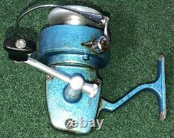 Extremely Rare REGINA Fishing Reel BLUE GERMANY, Crown- Working- Historical