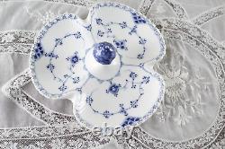 Extremely Rare Royal Copenhagen Blue Fluted Relish dish #1167