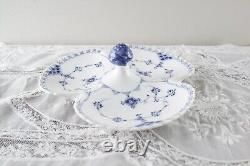 Extremely Rare Royal Copenhagen Blue Fluted Relish dish #1167