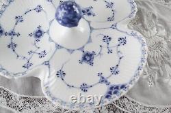 Extremely Rare Royal Copenhagen Blue Fluted Relish dish #1167