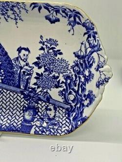 Extremely Rare Royal Crown Derby Blue Mikado Sandwich Tray Date Code 1956