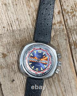 Extremely Rare VECA Racing World Time date Swiss Professional Big Watch