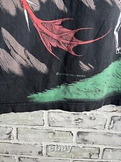 Extremely Rare Vintage Early OG Liquid Blue Test Print Dragon AOP Shirt XXL