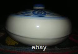Extremely Rare Vintage Hadley SNOWMAN 3pt Porringer Covered Casserole Dish NEW