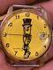 Extremely Rare Vintage Mr. Peanut Swiss Made Watch Wristwatch Wind w Date