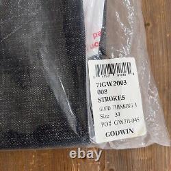 Extremely Rare Vintage New 2007 Strokes Jeans Denim by Godwin Dark Wash New