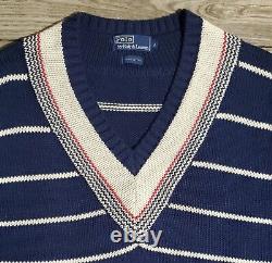 Extremely Rare Vintage Polo Ralph Lauren V-Neck Sweater Men's Size XL