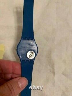 Extremely Rare Vintage Swatch GS101 12 Flags Watch Blue Band Ebauches Swiss 1984