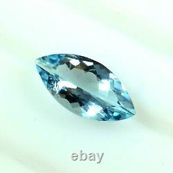 Extremely Rare and Top Blue Color 1.45 carat Marquise Shape Aquamarine Gemstone