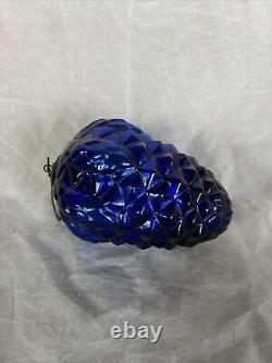 Extremely rare Antique cobalt blue pinecone Kugel