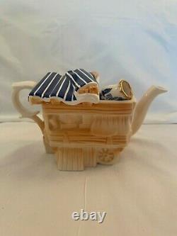 Extremely rare! Vintage Paul Cardew Blue Willow China Market Stall Teapot