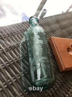 Extremely rare aqua green Summons & Co Sydney large Maughams patent bottle