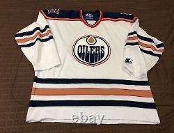Extremely rare vintage Edmonton Oilers blue shoulder Yoke hockey Jersey