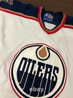 Extremely rare vintage Edmonton Oilers blue shoulder Yoke hockey Jersey