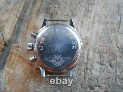 Extremely rare vintage russian s. Steel chronograph watch STURMANSKIE, cal. 3133