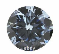 Fancy Natural Vivid Deep Blue Brilliant Round Solitaire Diamond Extremely Rare