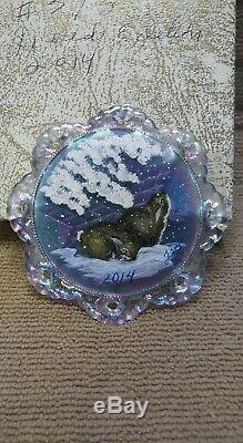 Fenton Blue Irridescet Ornament Extremely Rare Ltd #3/5
