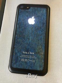 Genuine Feld & Volk Hadoro iPhone 7 Dark Blue Wood Extremely RARE SOLD OUT NEW