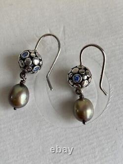 Genuine Pandora black pearl bubble earrings extremely rare