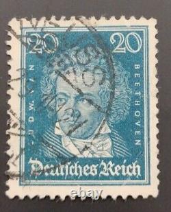 Germany 1926- 20pf Extremely Rare Beethoven, Horizontal Watermark Postage Stamp