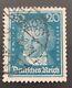 Germany 1926- 20pf Extremely Rare Beethoven, Horizontal Watermark Postage Stamp