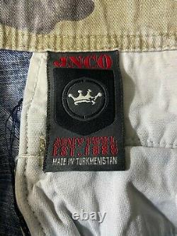 JNCO Extreme Army Twill Skater 3 Stage Zip Offs Pants Shorts Capri Rare Youth 16
