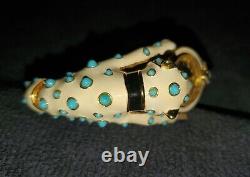 JOSEPH MAZER Extremely rare Signed Hinged enamel/stones Cuff Bracelet Watch