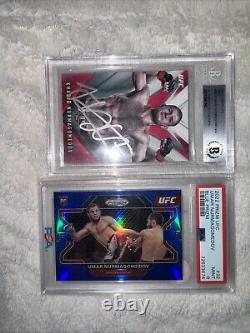 Khabib Nurmagomedov Becket Certified And Umar Nurmagomedov PSA 9 Extremely Rare