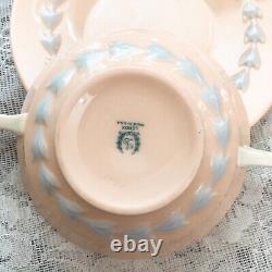 LENOX BELTANE CECILLE PINK Blue Laurel SOUP CUP & SAUCER Extremely Rare 4 Avail