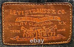 LEVIS VINTAGE DENIM HAT Orange Tab Leather Patch Cap Classic VTG EXTREMELY RARE