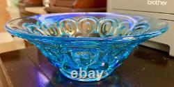 LG Wright 1930s Extremely RARE Moon & Star Ice or Light Blue 11 Bowl MINT