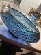 Lindsey art Glass Extremely rare beautiful Blue 8 Bowl Signed 2014 Pristine